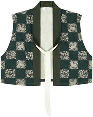 [Bai Na] 百纳 Original Design Tang Dynasty Hanfu Set - Tang Beizi Vest, Pullover Round Collar Shirt, and Eight-Gore Skirt