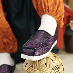 [Order] 联名系列方舄 Original Joint Collection Men's Hanfu "Fangxi" Square-Toe Scholar Shoes - Song & Ming Style