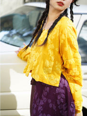 [Verdant Branches] 枝枝 Reversible Tang Style Cotton Top & Skirt Set for Spring/Summer