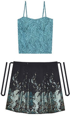 [Azure Feather Messenger] 青羽 Original Ming Style Hanfu Set with Mythical Bird Mamian Skirt