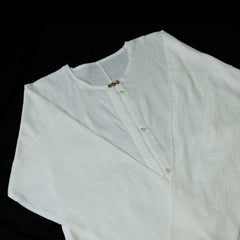 [Whispering Brook Deer] 鹿鸣溪 Original Ming Style Cotton Jacquard Shirt